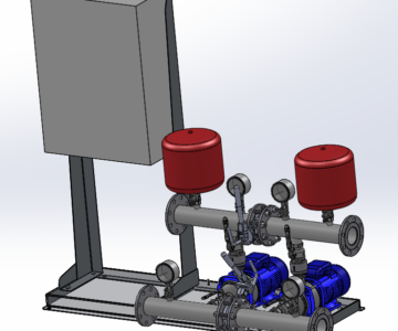3D модель Насосная станция на базе 2-х насосов
