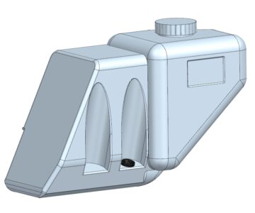 3D модель Бачок стеклоомывателя ВАЗ 2108-5208102-30 под 1 мотор 5.2 л