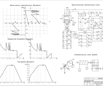 Чертеж Проектирование электропривода наклонного подъемника с противовесом и релейно-контакторной системой управления