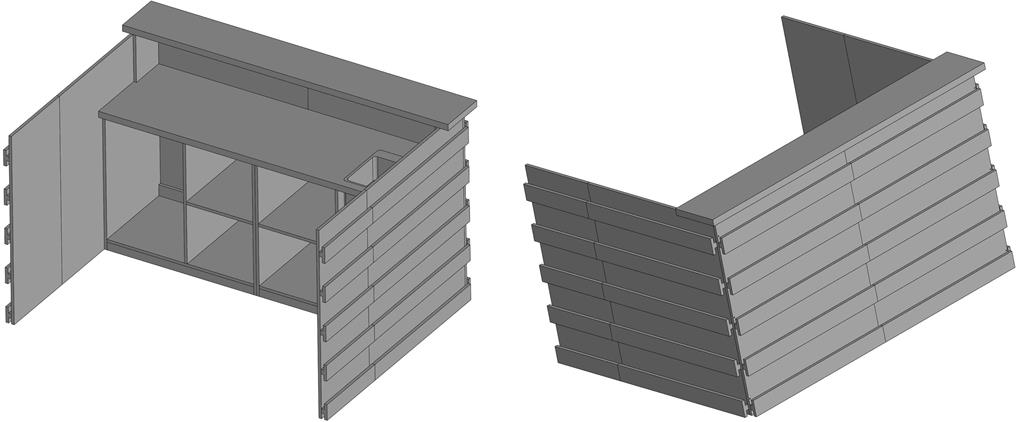 3D модель Барная стойка 2м