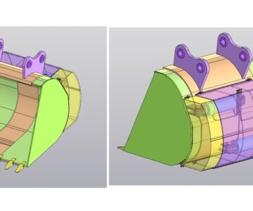 3D модель Ковш экскаватора переменной емкости