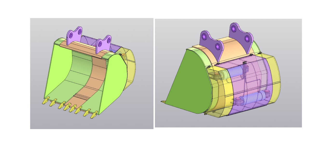 3D модель Ковш экскаватора переменной емкости