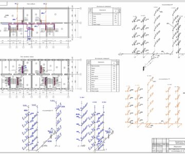 Чертеж Проектирование внутренних систем водоснабжения и водоотведения общежития на 261 места