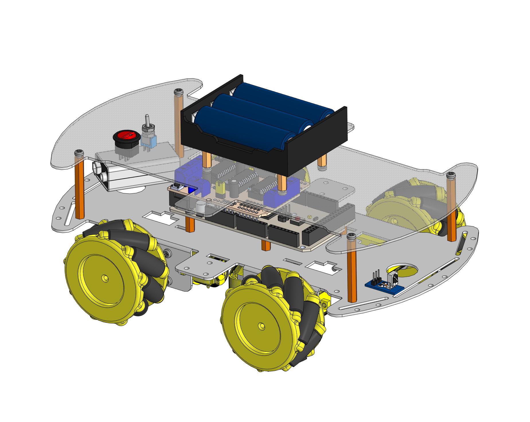 3D модель Мобильный робот на базе Arduino Mega с инфракрасным управлением