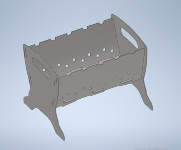 3D модель Разборный мангал 235х250х314 мм