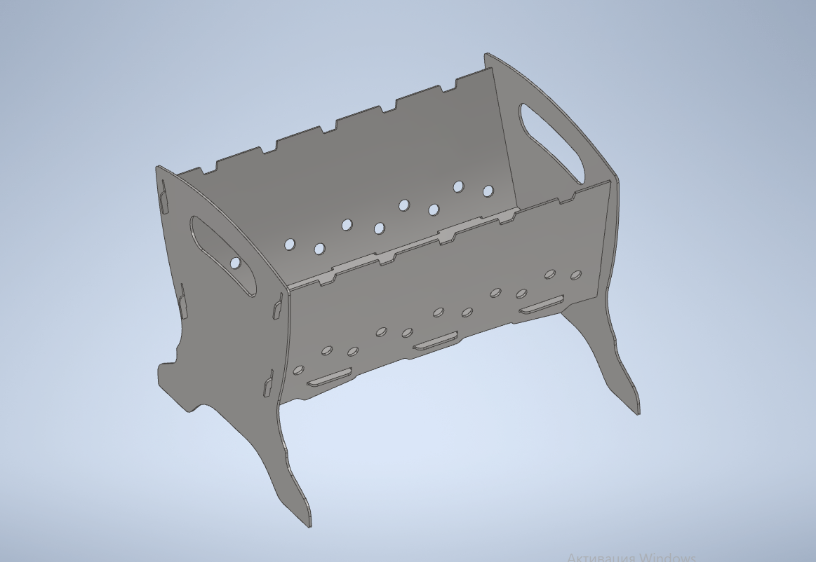 3D модель Разборный мангал 235х250х314 мм