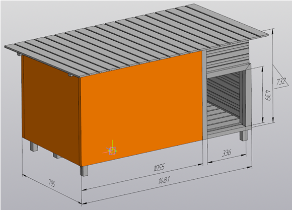 3D модель Будка собачья