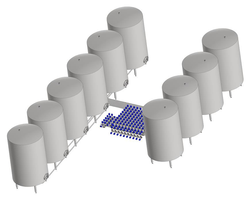 3D модель Обвязка танков молочных