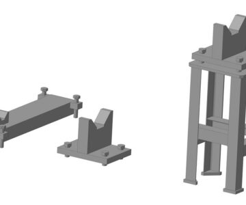 3D модель Опоры призматические регулируемые с подставкой