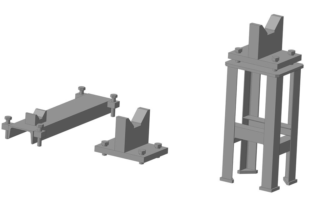 3D модель Опоры призматические регулируемые с подставкой