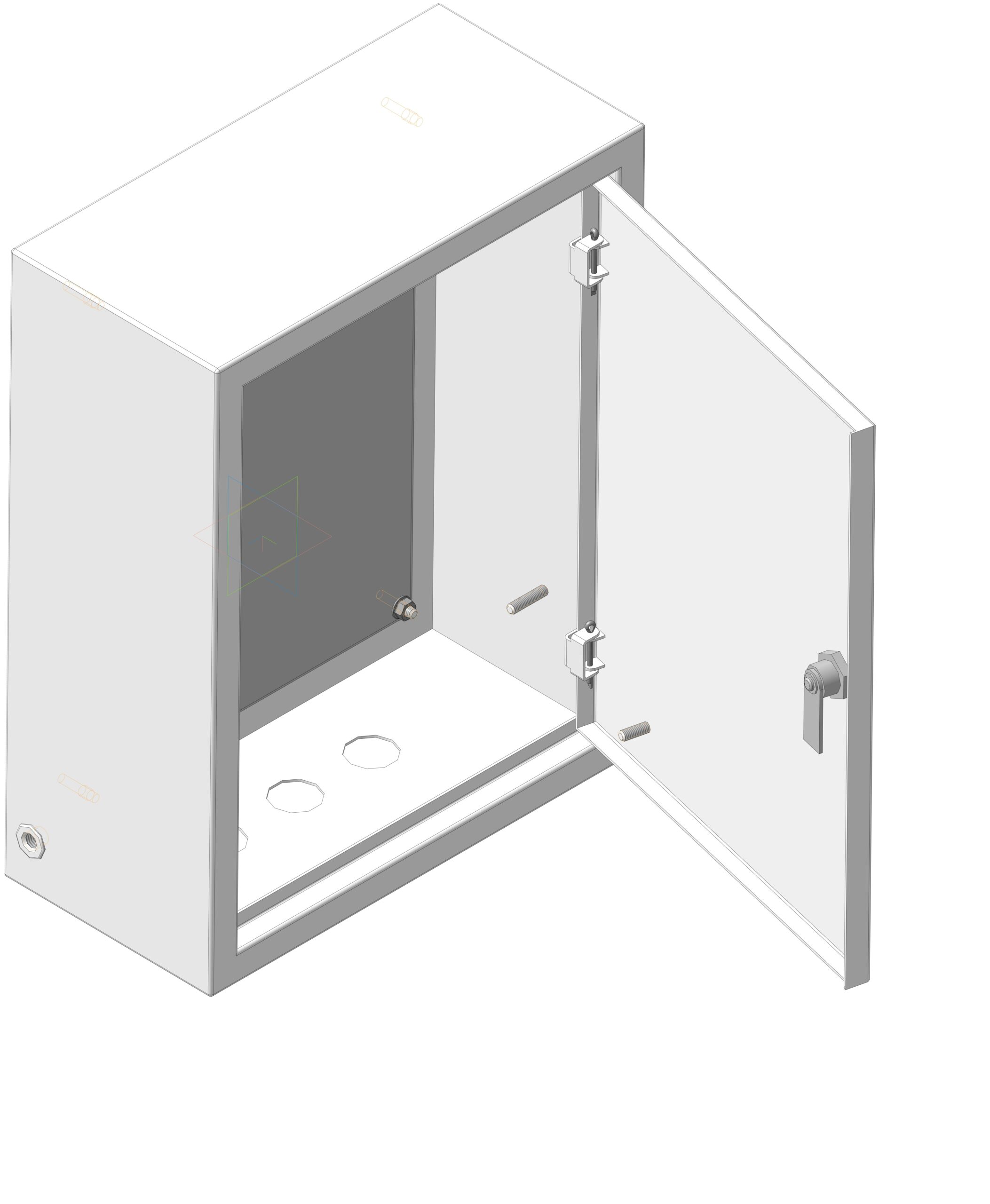 3D модель Щит с монтажной панелью ЩМП-1-1 IP31