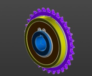 3D модель Обгонная муфта для обеспечения вращения ведомого элемента