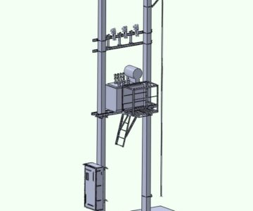 3D модель Столбовая КТП 250 кВА