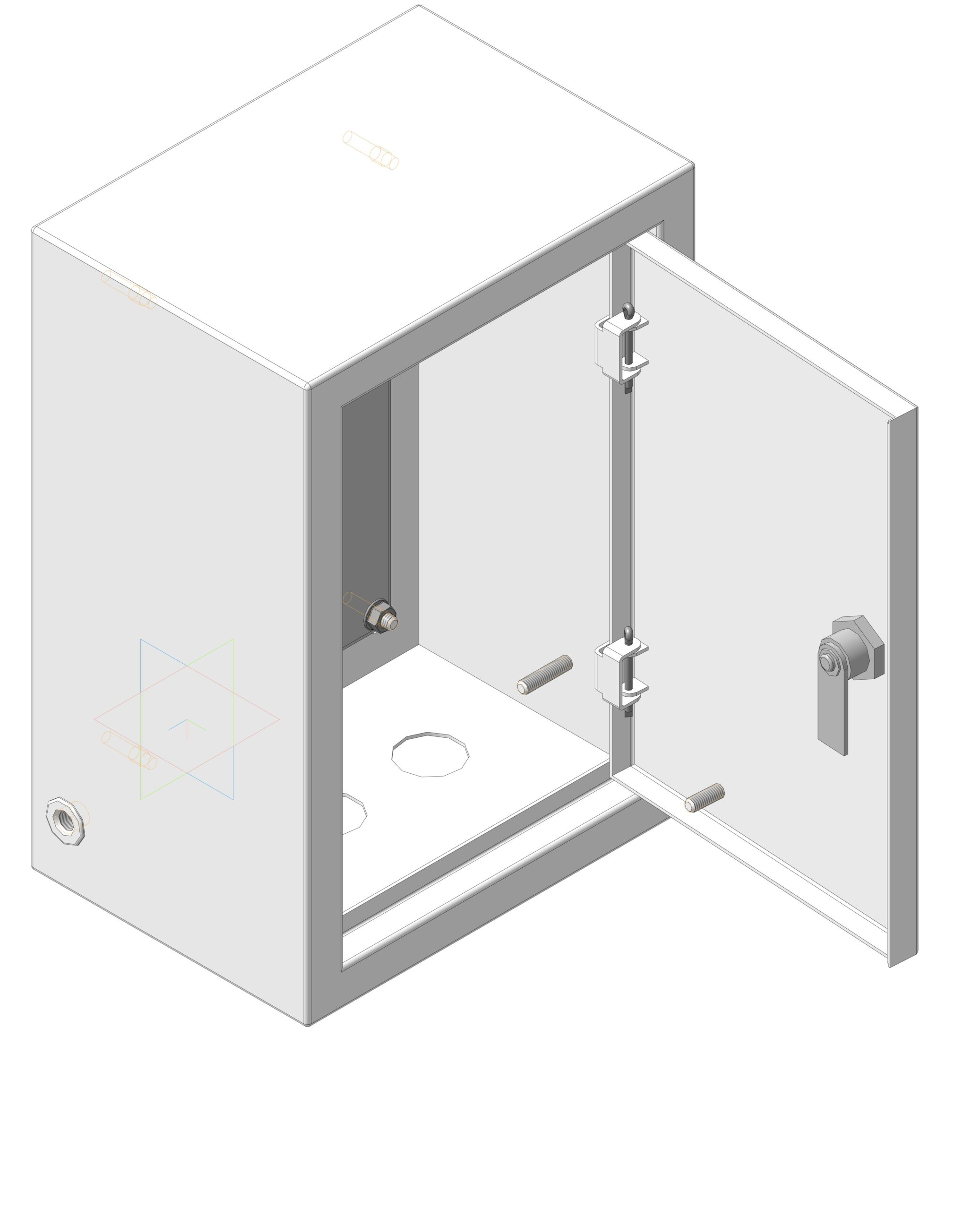 3D модель Щит с монтажной панелью ЩМП-3.2.1-0 36 IP31