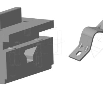 3D модель Штамп гибки кронштейнов - планок с ребрами жесткости