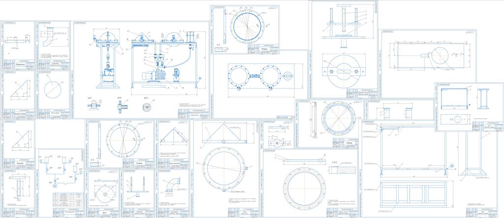 Чертеж Разработка лабораторного стенда для определения прочности днищ методом вакуумной откачки