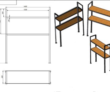 3D модель Стеллаж 1700х1400х400