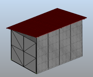 3D модель Склад ГСМ (пристройка)