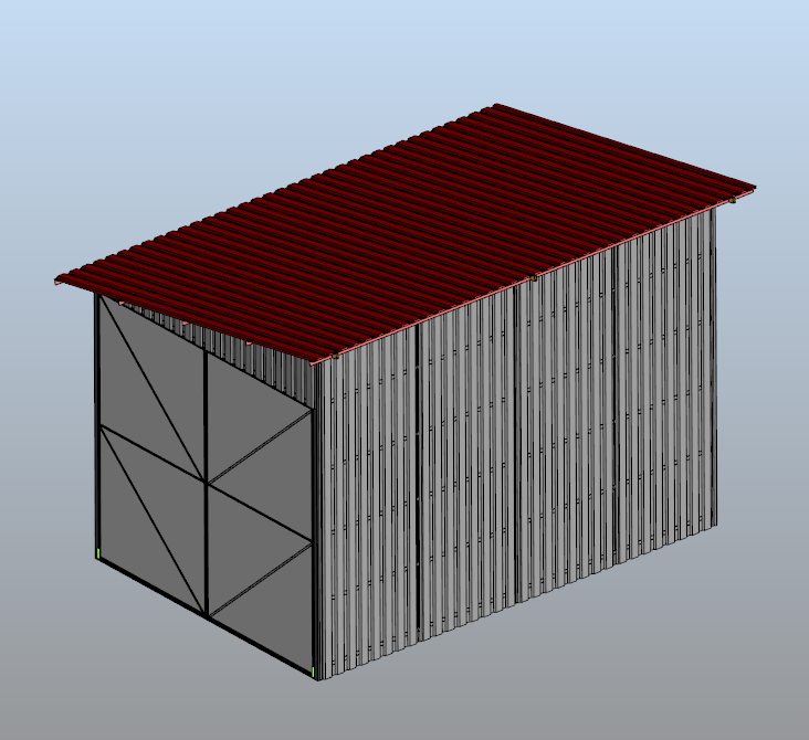 3D модель Склад ГСМ (пристройка)