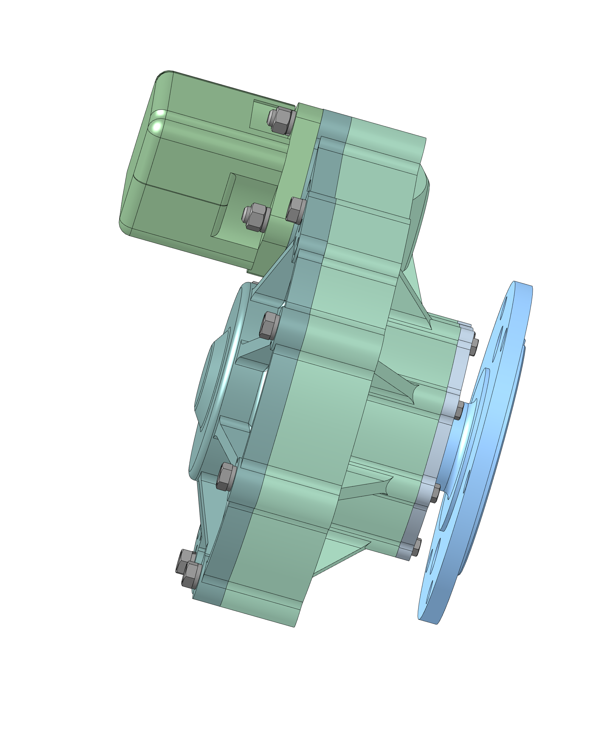 3D модель Привод к станку 16к20 (альтернативный)