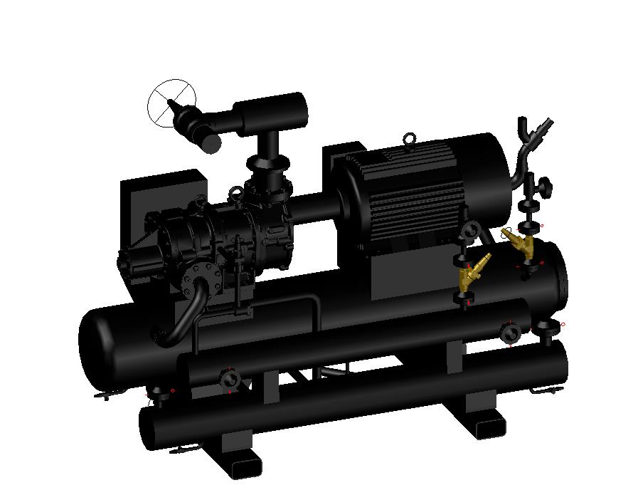 3D модель 3Д-модель винтового компрессора SAA16L