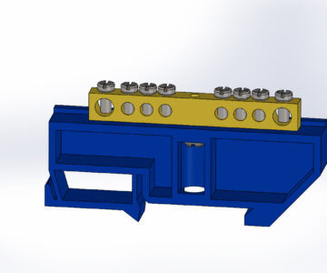 3D модель Шина заземления на дин рейку IEK ШНИ-6х9-Д-С