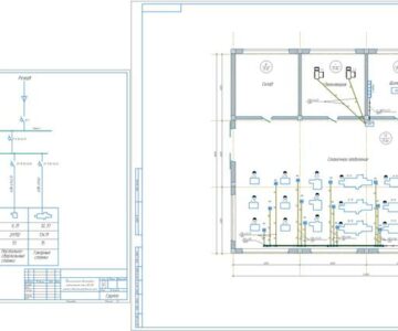 Чертеж Разработка системы электроснабжения участка автоматизированного цеха