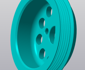 3D модель Шкив помпы из Д16Т на классику