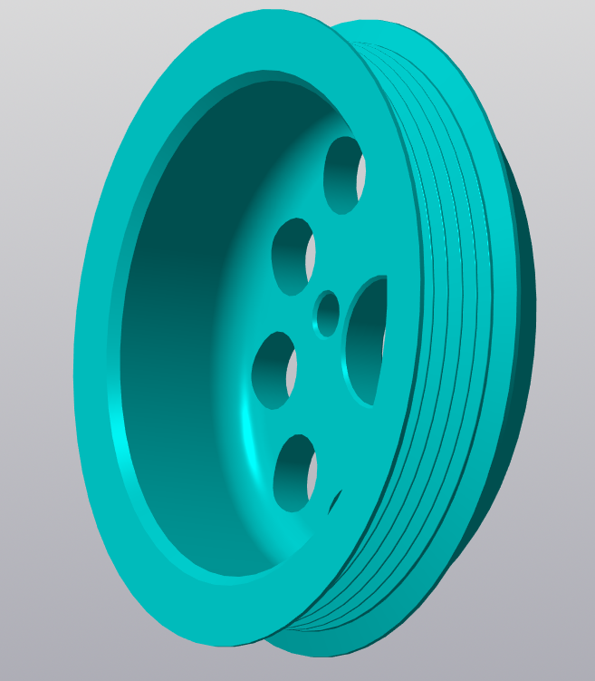 3D модель Шкив помпы из Д16Т на классику