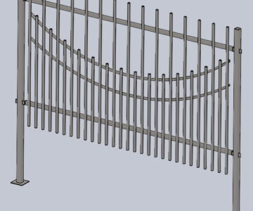3D модель Пролет забора 2450х1500