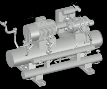 3D модель 3Д-модель винтового компрессора SAA12L