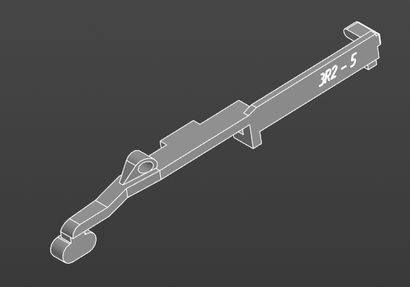 3D модель Активатор замка правый 3R2-5