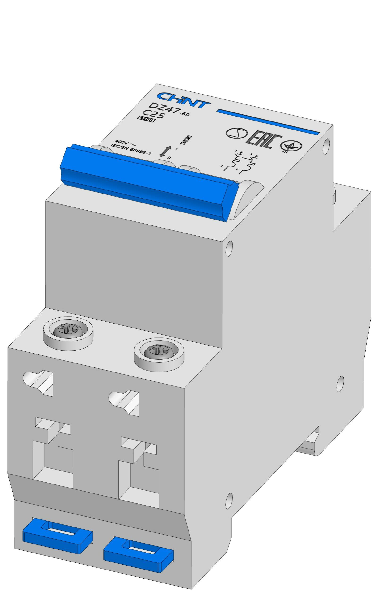 3D модель Автоматический выключатель DZ47-60 C25