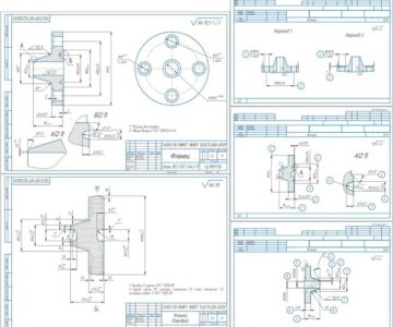 Чертеж Разработка технологического процесса механической обработки детали «Фланец».