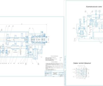 Чертеж Разработка конструкции привода главного движения станка по типу базового модели ИР500МФ4