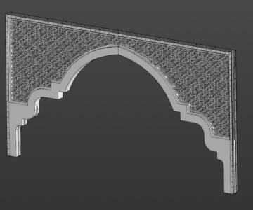 3D модель Декоративная арка из листового металла ( для использования в холлах гостиницы)
