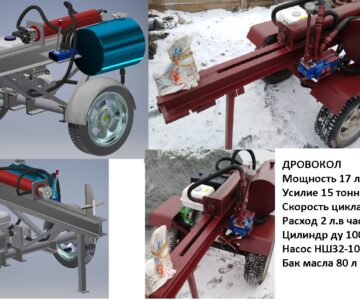 3D модель Дровокол гидравлический