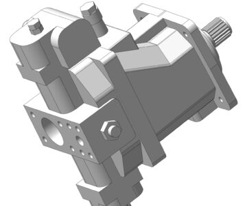 3D модель Насос аксиально-поршневой регулируемый тип BPR-105L