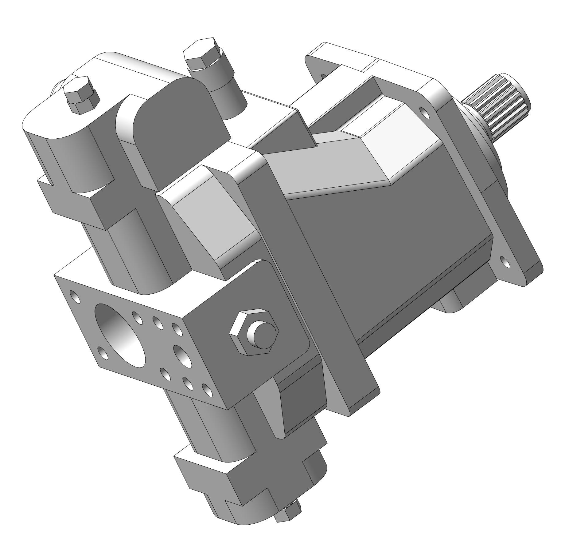 3D модель Насос аксиально-поршневой регулируемый тип BPR-105L