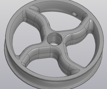 3D модель Колесо самоката под шину 8 х1,25 дюйма