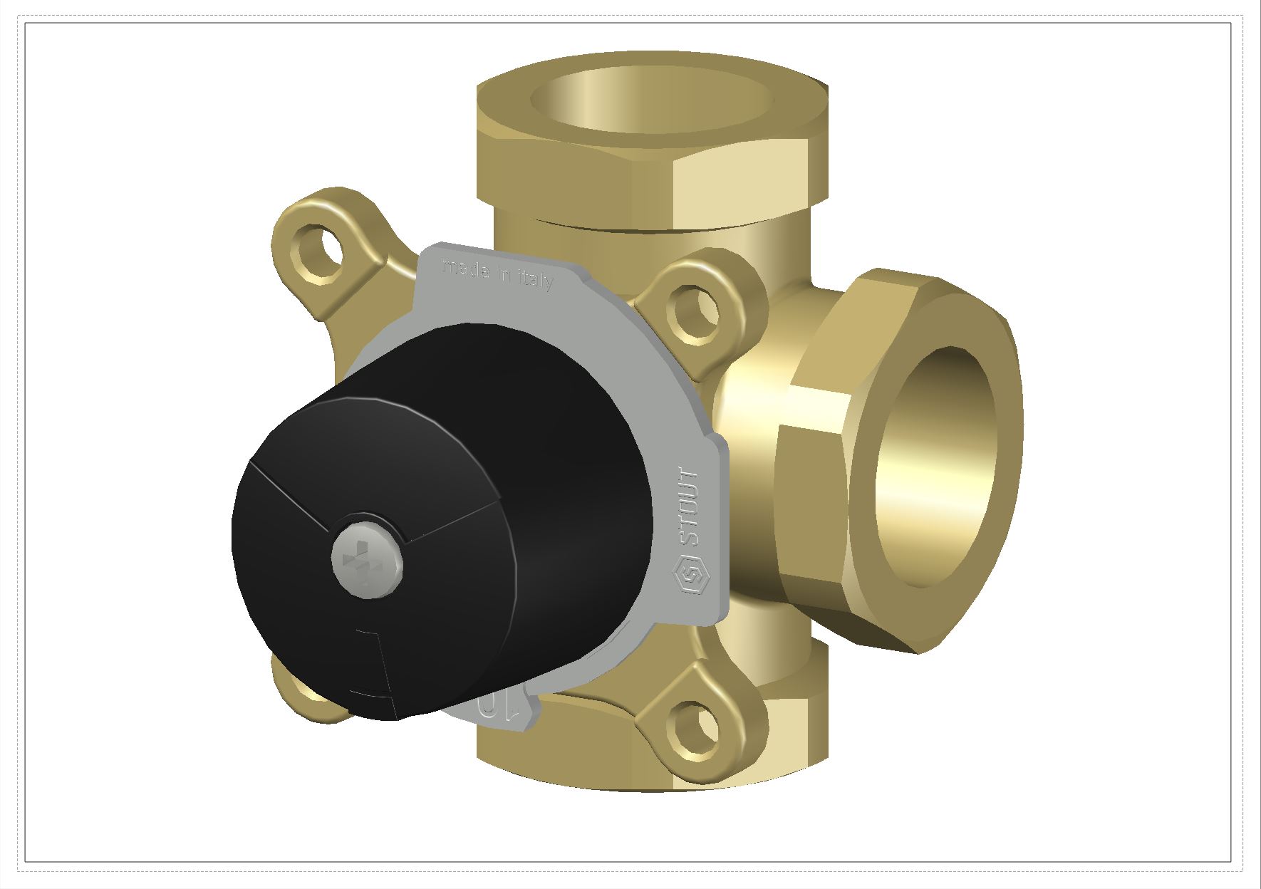 3D модель 3x-ходовый клапан STOUT 1 (SVM-003-012501)