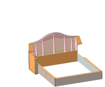 3D модель Кровать 2305х1980х1160