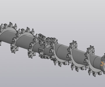 3D модель Шнек в сборе проходческо-очистного комбайна УРАЛ 10-А
