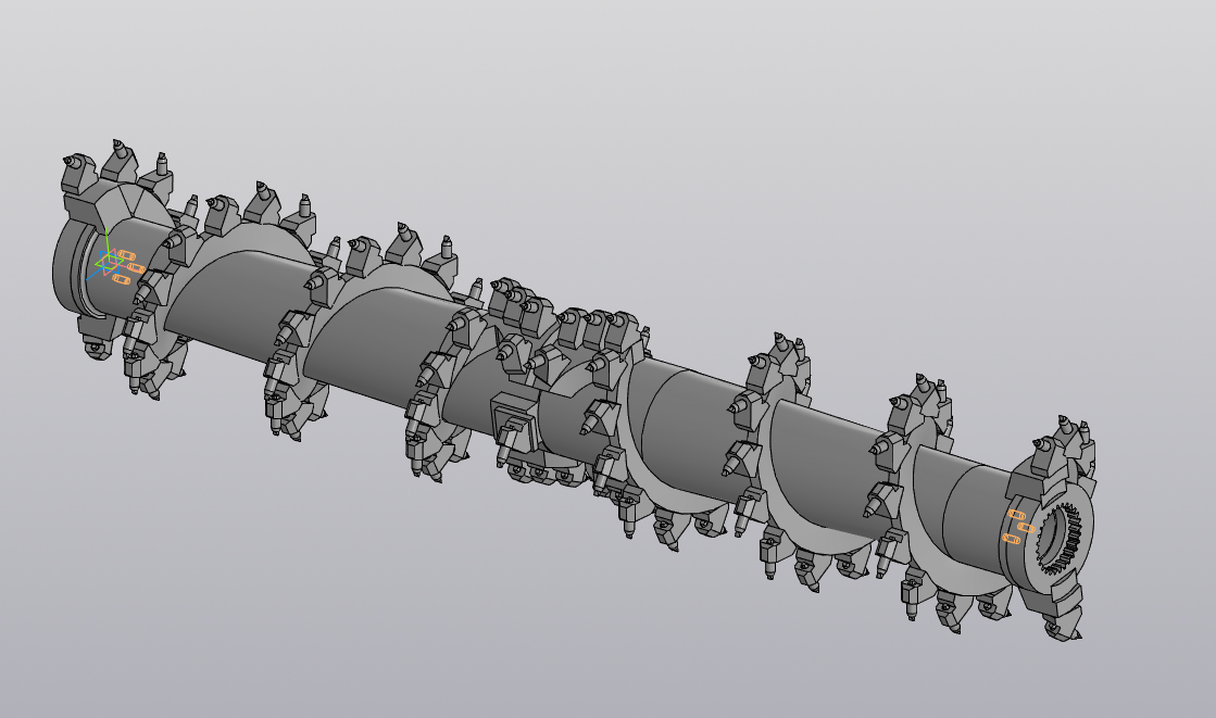 3D модель Шнек в сборе проходческо-очистного комбайна УРАЛ 10-А