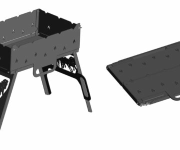 3D модель Мангал-кейс складной 500х300х150мм