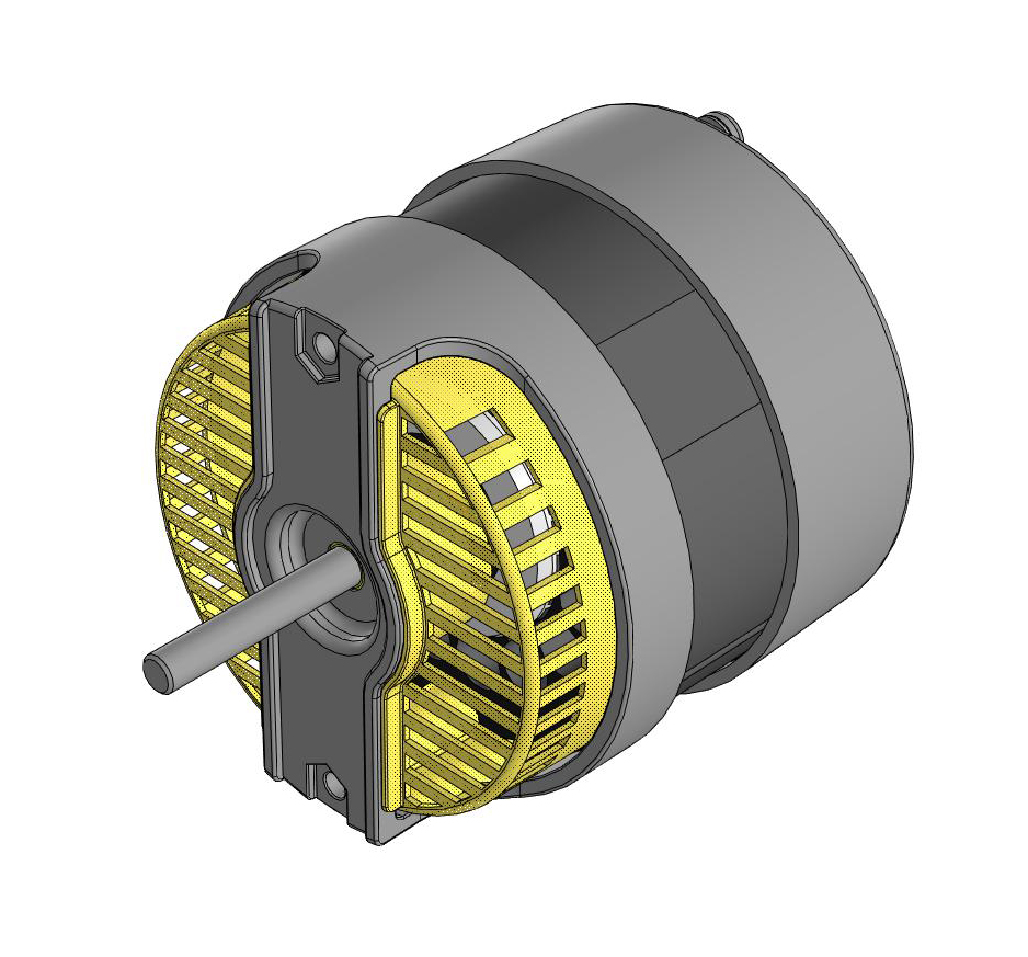 3D модель Двигатель асинхронный 70 ВТ Wentelon Micro-Motor YY8030D-501