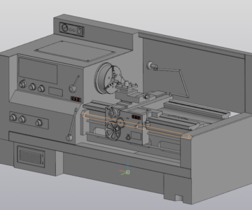 3D модель Токарный станок 16к20