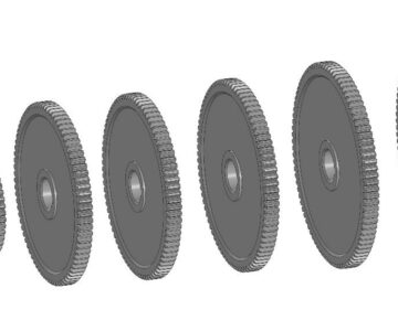 3D модель Гитарные шестерни на 32, 47,80, 81,84, 90 и 99 зубьев на металлообрабатывающий токарный станок LT 10