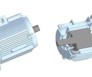 3D модель Модель электродвигателя АИР112МВ8 фланцевый