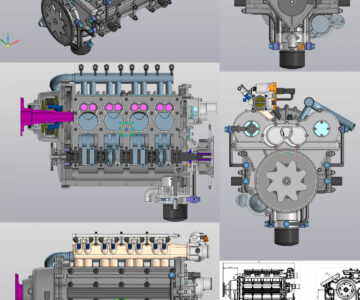 3D модель Авиадвигатель ПДП 4Ч(7,7х5,5)2